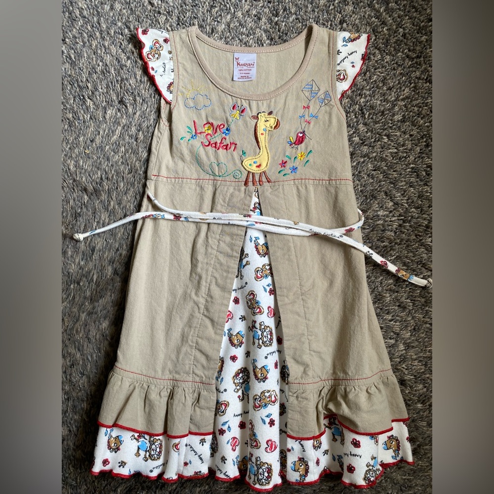 Hooligans African Safari Baby Girl Dress 2-3 Years